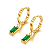 Aleena Green Gemstone Earrings